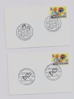 BELGIQUE - BELGIE 2 X 1944 Postzegel KUIFJE - TINTIN - Gestempeld Eerste Dag Stempel - Oblitéré - Philabédés (cómics)