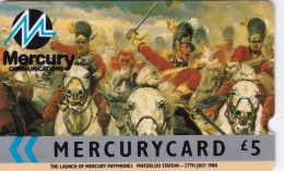 Mercury, MER011, Battle Of Waterloo, Unused, 2 Scans  CN : 7MERA - [ 4] Mercury Communications & Paytelco