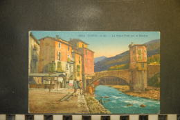 CP, 06, SOSPEL, Le Vieux Pont Sur La Bevera , Colorisée , Animée , 3924 - Sospel