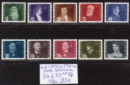 Liechtenstein Poste Aérienne  N° 24 à 33  Neuf **  TTB - Luftpost