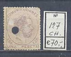 Año 1872 Corona Real, Cifras Y Amadeo Nº127 - Gebraucht