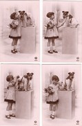Delcampe - 4 Cartes-photos A.NOYER Représentant Une Fillette Avec Chien. . Très Jolies Cartes - Abbildungen