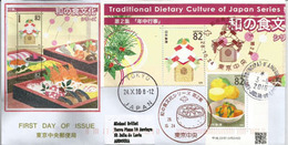 Traditional Dietary Culture Of Japan (Gastronomie Japonaise), Belle Lettre Adressée ANDORRE, Avec Timbre à Date Arrivée - Cartas & Documentos