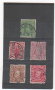 NELLE ZELANDE1909-10 YT N° 135 à 138+141 Oblitérés - Used Stamps