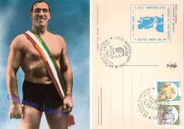 Cartolina Postale Con Annullo Speciale: PRIMO CARNERA - IL GIGANTE DI SEQUALS - Personalidades Deportivas