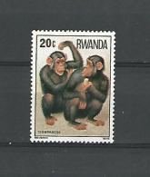 RWANDA ANNÉE  1978  CHIMPANZÉS 20C NEUF ** GOMME - Schimpansen