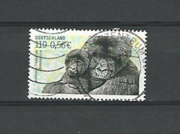 ALLEMAGNE FÉDÉRALE ANNÉE 2001  N° 2014  GORILLE DE MONTAGNE AVEC JEUNE OBLITÉRÉ 1.00 € Y&T - Gorilas