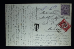 Belgium Picture Postcard Charleroi To Malonne, 1921 OPB 139 + TX13 - Covers & Documents