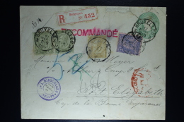 Belgium Cover Brussels To Port Elisabth Cape Of Good Hope South Africa  1890   U1b Uprated OPB 47 78 50 - Briefe