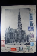 Belgium  Large Picture Os Brussels With Multiple Stamps From Different Countries From 1927 To 1930 - Cartas & Documentos