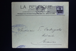 Reich Occupation Belgium Cover Brussels To Braives 1918  Mi Nr 16 - Ocupación 1914 – 18