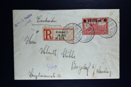 Reich Occupation Belgium Registered Cover Brussels To Bergedorf Hamburg  1917 Mi Nr 11 Ib   25:17 (OPB 36a) - Occupation 1914-18