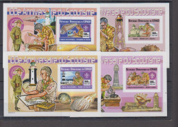 République Démocratique Du Congo - BL487/490 - Non Dentelé - Ongetand - Imperforated - Scouts - Coquillages - 2007 - MNH - Mint/hinged