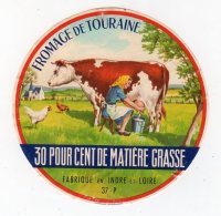 Nov16   37205     étiquette Fromage De Touraine  37 P - Kaas