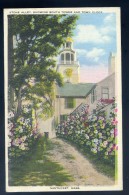 Cpa Etats Unis Nantucket  Massachusetts -- Stone Alley , Showing South Tower And Town Clock  JIP45 - Nantucket