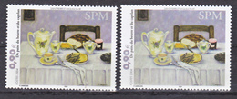 Saint Pierre Et Miquelon 821 Tableau Variété Violet Jaune Vif Et Très Pale Neuf ** MNH Sin Charmela - Ongetande, Proeven & Plaatfouten