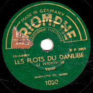 78 T. -  20 Cm - état  B -  Orchestre De Salon - LES FLOTS DU DANUBE - LA SCANDINAVE - 78 T - Disques Pour Gramophone