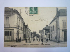 RABASTENS  (Hautes-Pyrénées)  :  Avenue De La  GARE  1908   - Rabastens De Bigorre