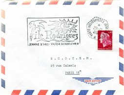 Cachet Ile Rodriguez - Porte Hélicoptères Jeanne D'Arc - 29 Décembre 1968 - R 2589 - Seepost