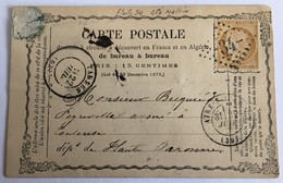 CARTE PRÉCURSEUR De AIRE SUR L'ADOUR Pour AVOUE A TOULOUSE Affranchissement Type Cérès Juillet 1873 - Precursor Cards