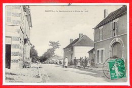 89 - FLOGNY --  La Gendarmerie Et La Route De Lyon - Flogny La Chapelle