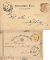 1875/80 - BUDWEIS / TETSCHEN, 2 Karte - ...-1918 Prephilately