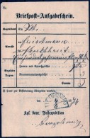 Aufgabe Schein 1876 Mit Halbkreiser Tittmoning - Sonstige & Ohne Zuordnung