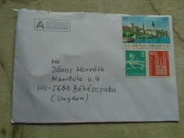 D142199 Switzerland Cover  - To Hungary Schaffhausen - Briefe U. Dokumente