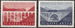 YUGOSLAVIA 1976 Inauguration Of Belgrade-Bar Railway Set MNH - Ungebraucht