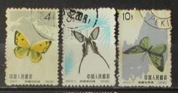 Cina 1963 Butterfly 3 Stamps - Gebraucht