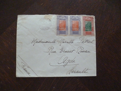 Lettre France Colonies Françaises Guinée Avec 3 TP Anciens Pour Agde - Storia Postale