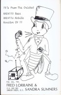 Jiminy Cricket On Old QSL From Fred Sumners, Dawson Creek, BC, Canada (1968) - CB