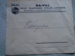 D142242 Hungary  Cover  Philips  -Radio  Villamosság  RA-VILL   Budapest - Storia Postale