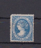 TELÉGRAFOS EDIFIL 14 (*).   40 C DE E AZUL  ISABEL II - Unused Stamps