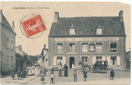 COURTALAIN - Rue Froide, Hôtel De L'Ecu Montmorency - Carte En L'état - Courtalain