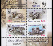 Kirgizië / Kyrgyzistan - Postfris / MNH - Sheet WWF Sneeuwluipaard 2013 - Kyrgyzstan