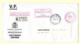Espagne Lettre Recommandée De Madrid Du 08-09-1993 Pour La France Diligence Chevaux  Horse Pferd - Andere & Zonder Classificatie