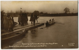 Real Photo Opening Of Ferens Boating Lake May 8th 1913 General View With Kingston Rowing Club's Boat In. - Rudersport