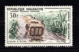 Trein, Railway, Train, Eisenbahn ; Madagascar 1960 Mi Nr  455 Suikerriet Op Treinwagens - Trains