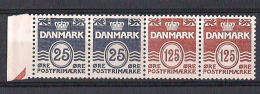 Denmark Strip 2x25 And 2x125 MNH(**) - Machines à Affranchir (EMA)