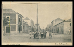 SANTIAGO - PRAIA - Rua Da Républica ( Ed. Typografia Annuario Commercial)  Carte Postale - Capo Verde