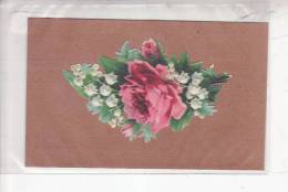 DECOUPIS 1900 /   MUGUETS  ROSES  /  NON COLLE / - Flores