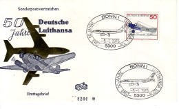 1976 - FDC " CINQUANTENARIO DELLA LUFTHANSA "  VEDI++++ - 1971-1980