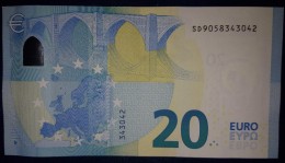 20 EURO S007I3 Draghi Italy Serie SD905 Perfect  UNC - 20 Euro