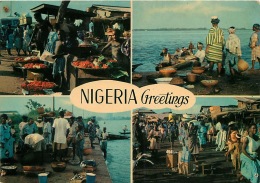 NIGERIA   Greetings  Le Port Le Marché - Nigeria