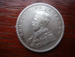 INDIA  REGAL COINAGE (BRITISH) 1918C GEORGE V ONE RUPEE SILVER COIN USED.(Ref:HG24) - Inde