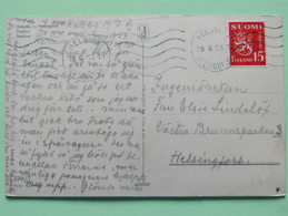 Finland 1953 Postcard "Helsinki Helsingfors" To Helsingfors - Lion Arms - Lettres & Documents