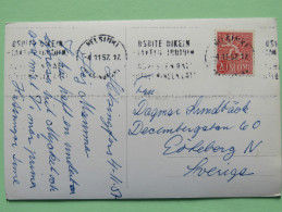 Finland 1957 Postcard "Helsinki - Katajanokka" To Sweden - Lion Arms - Lettres & Documents