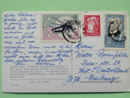 Rumania 1967 Postcard "Timisoara Church" To Germany - Football Soccer Nuclear Energy Writer Bianu - Briefe U. Dokumente