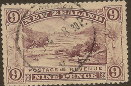 NZ 1898 9d Pink Terraces P14 SG 326 U #WQ355 - Gebruikt